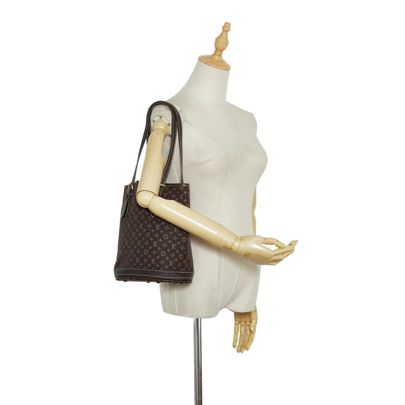 Louis Vuitton Monogram Mini Lin Bucket PM (SHG-KJWAcV)
