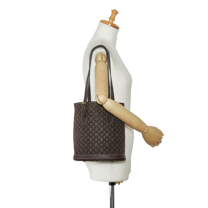 Louis Vuitton Monogram Mini Lin Bucket PM (SHG-hyXxlH)
