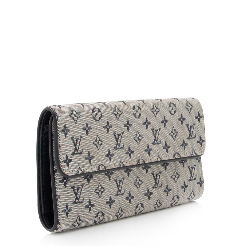 Auth Louis Vuitton Monogram Canvas Mini Lin Trifold Envelope Small Wallet  Used