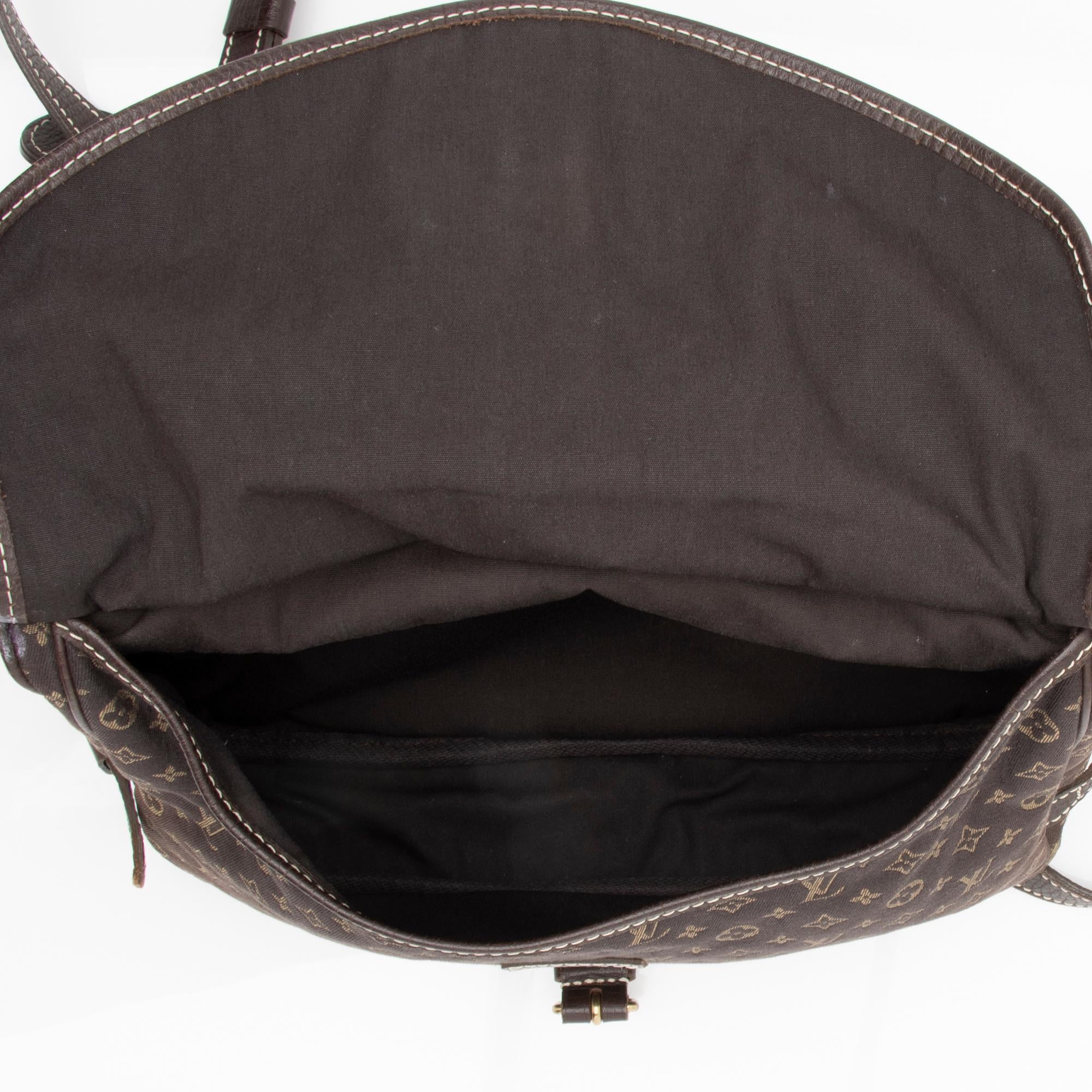 Louis Vuitton Monogram Mini Lin Saumur 30 Messenger Bag (SHF-S99Fys)