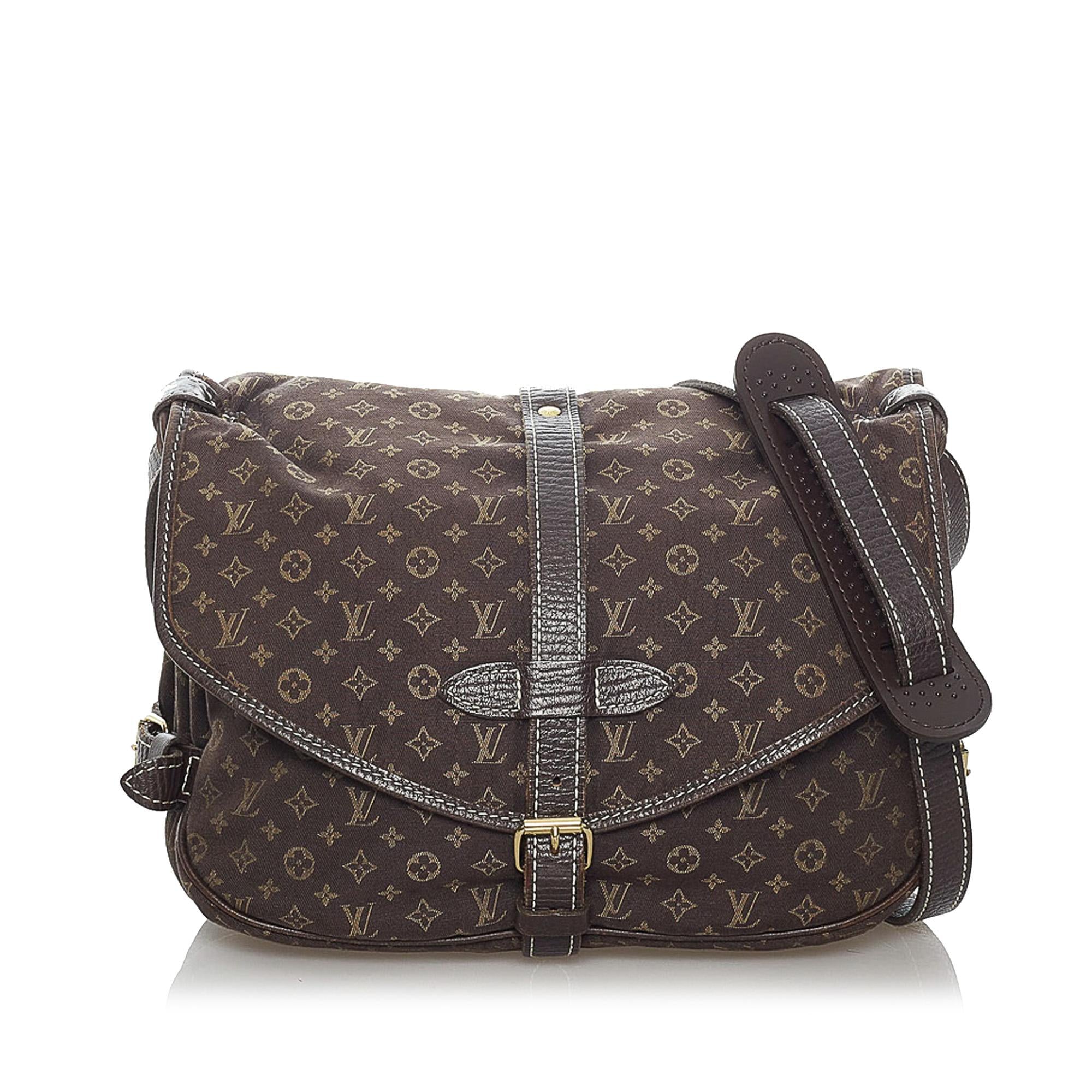 Louis Vuitton Monogram Mini Lin Saumur (SHG-ebR5Au)