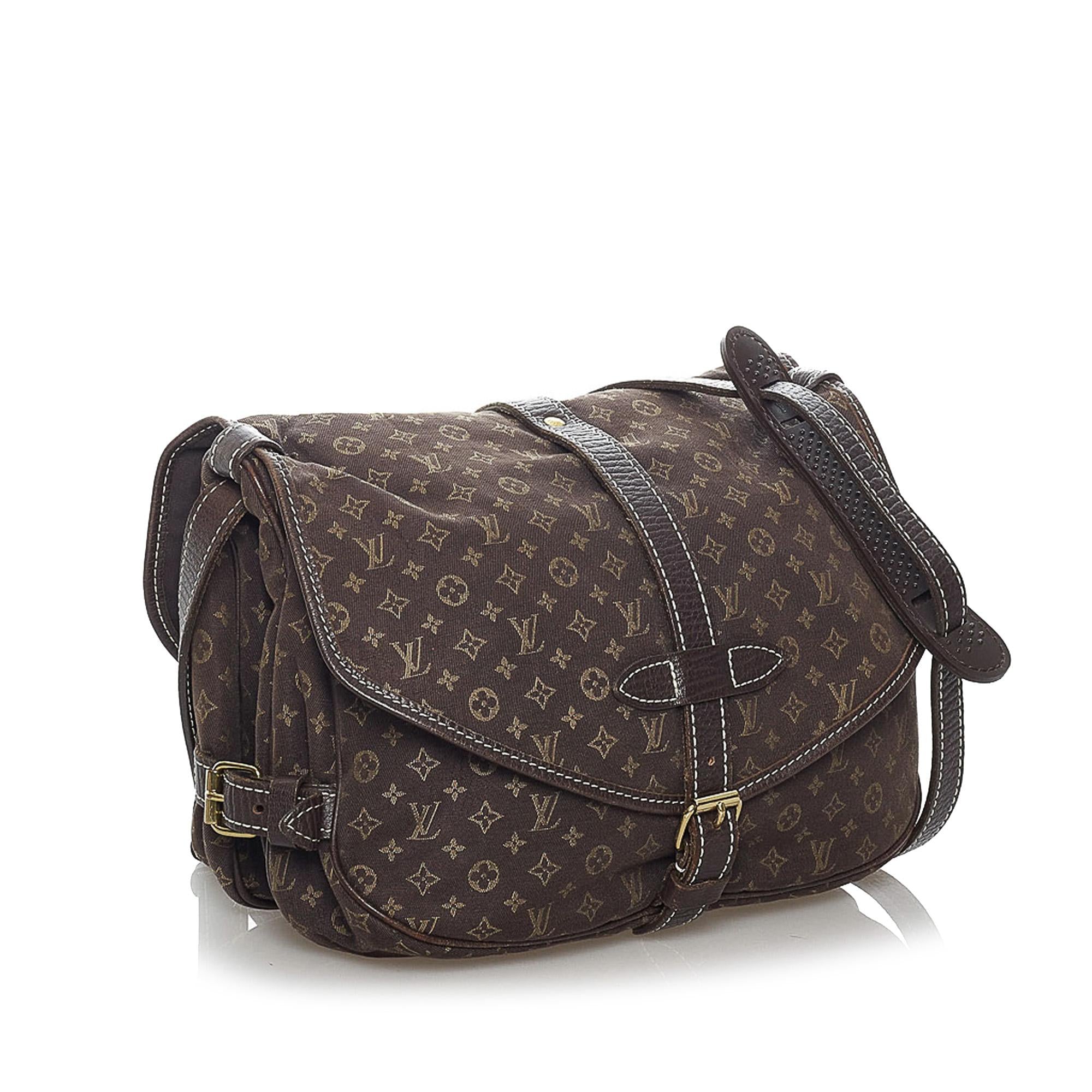 Louis Vuitton Monogram Mini Lin Saumur (SHG-ebR5Au)