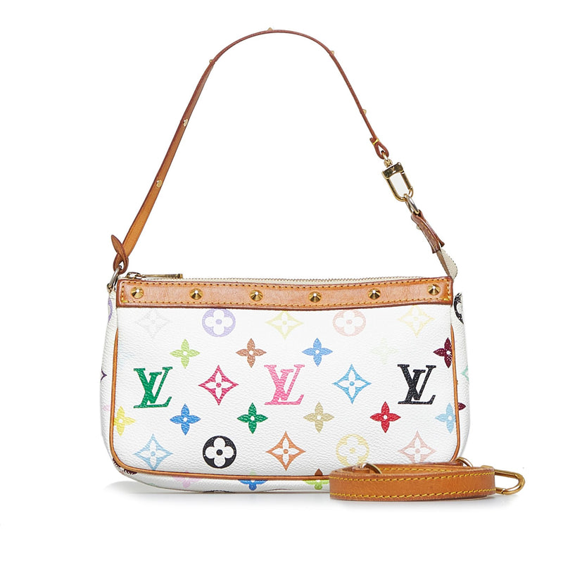 LOUIS VUITTON Pochette Accessoires Handbag in White Multicolour