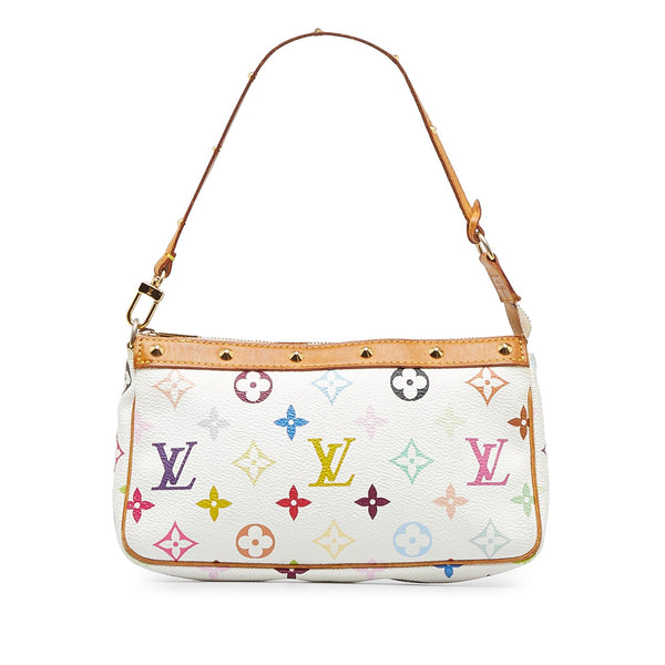 Louis Vuitton Takashi Murakami Multi Color Monogram Pochette + Strap ○  Labellov ○ Buy and Sell Authentic Luxury