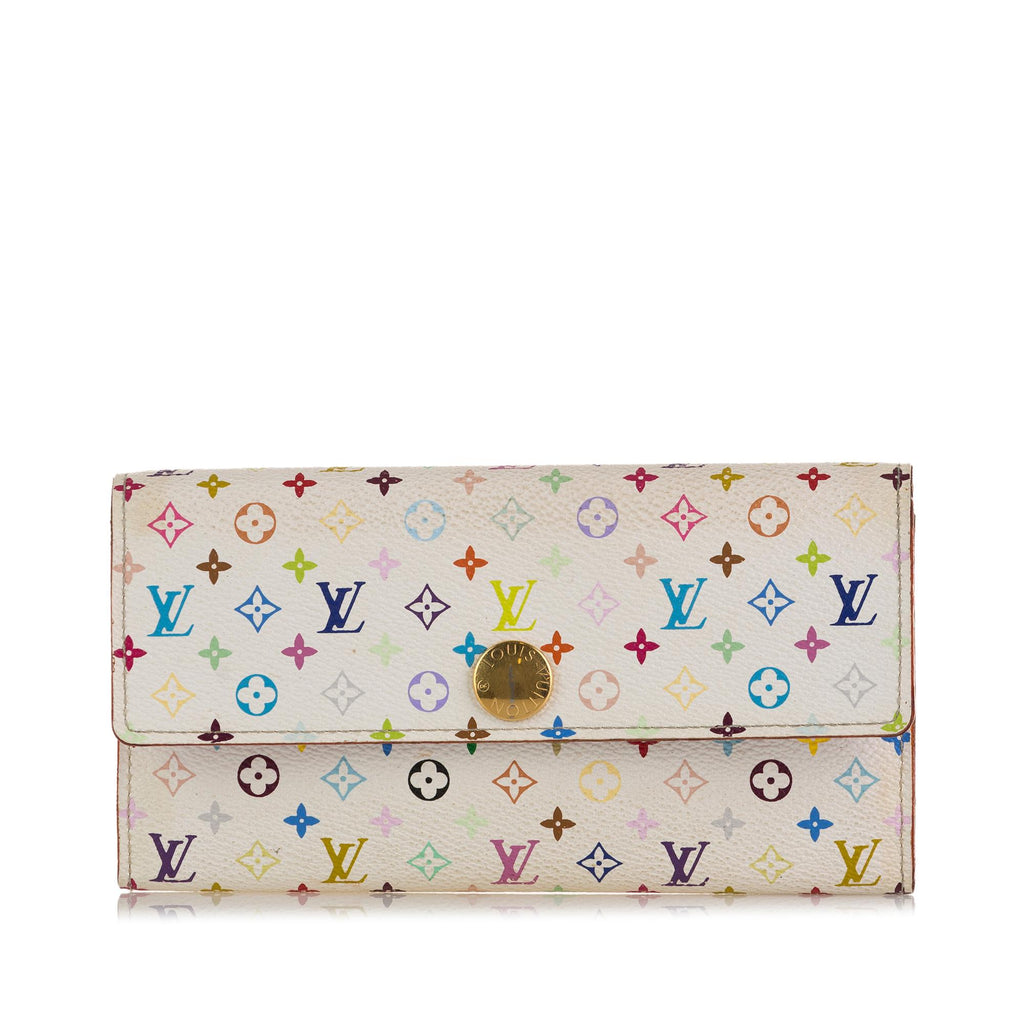 Louis Vuitton Monogram Multicolore Sarah Long Wallet (SHG-y6ePuJ)
