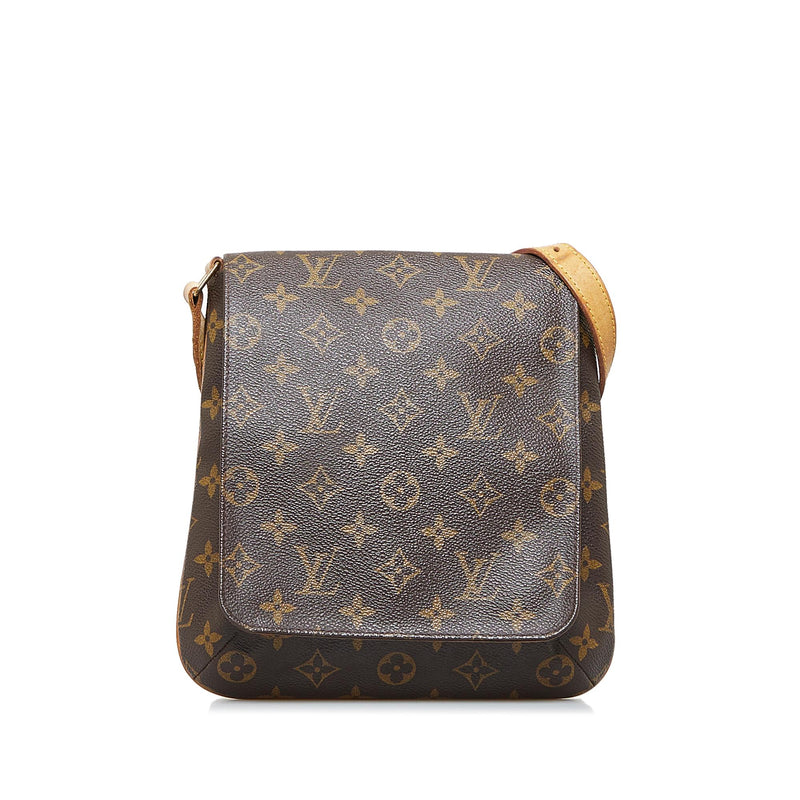 Louis Vuitton Crossbody Bag Monogram Print Brown Canvas/Leather