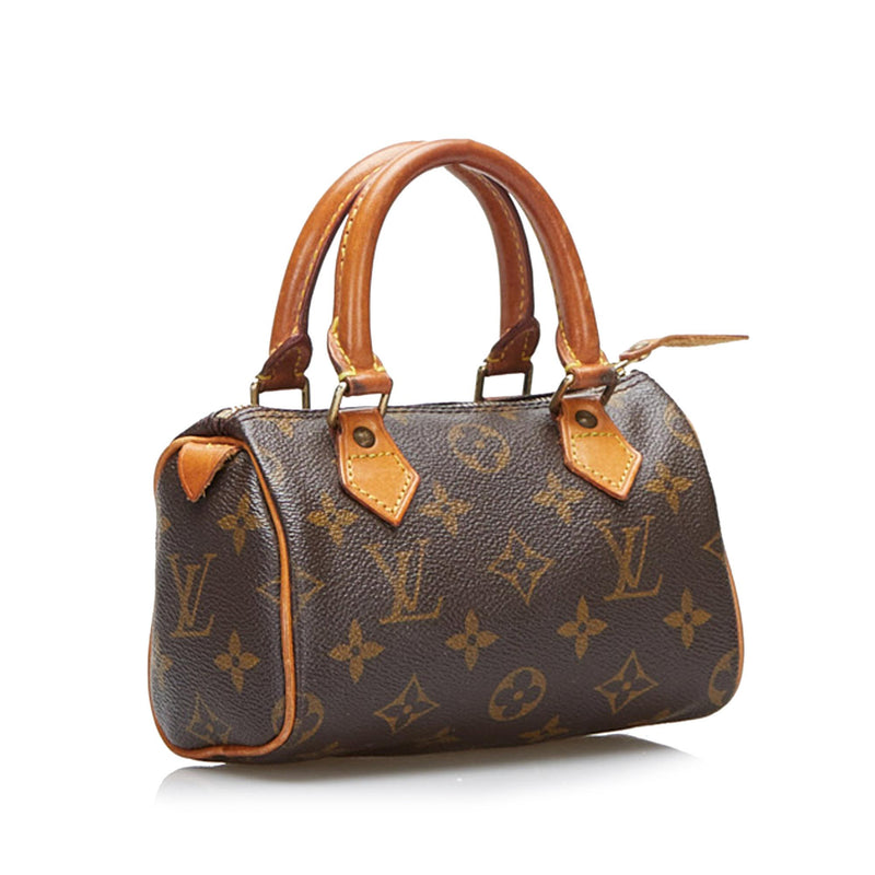Louis Vuitton - Authenticated Nano Speedy / Mini HL Handbag - Cloth Brown For Woman, Never Worn