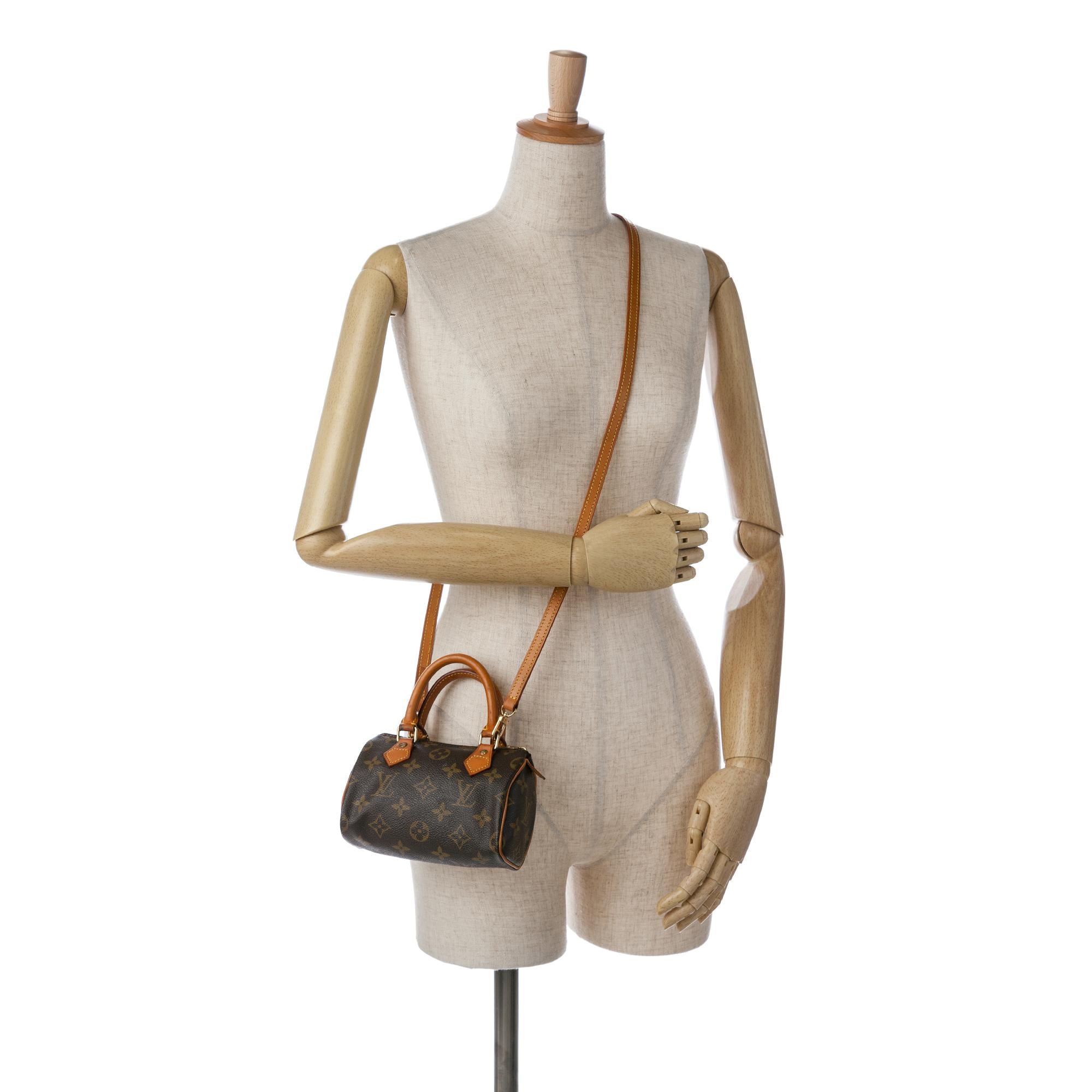 Louis Vuitton Monogram Nano Speedy Bandouliere (SHG-4W8Een)