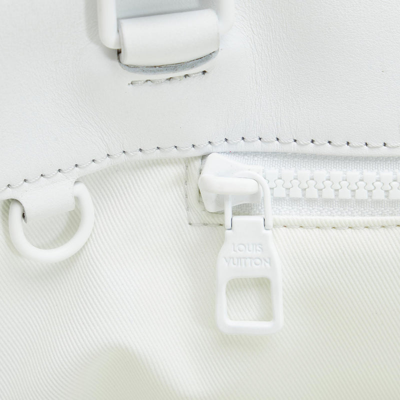 Louis Vuitton White Monogram Leather Ornaments Sac Plat 24H Tote Bag Louis  Vuitton