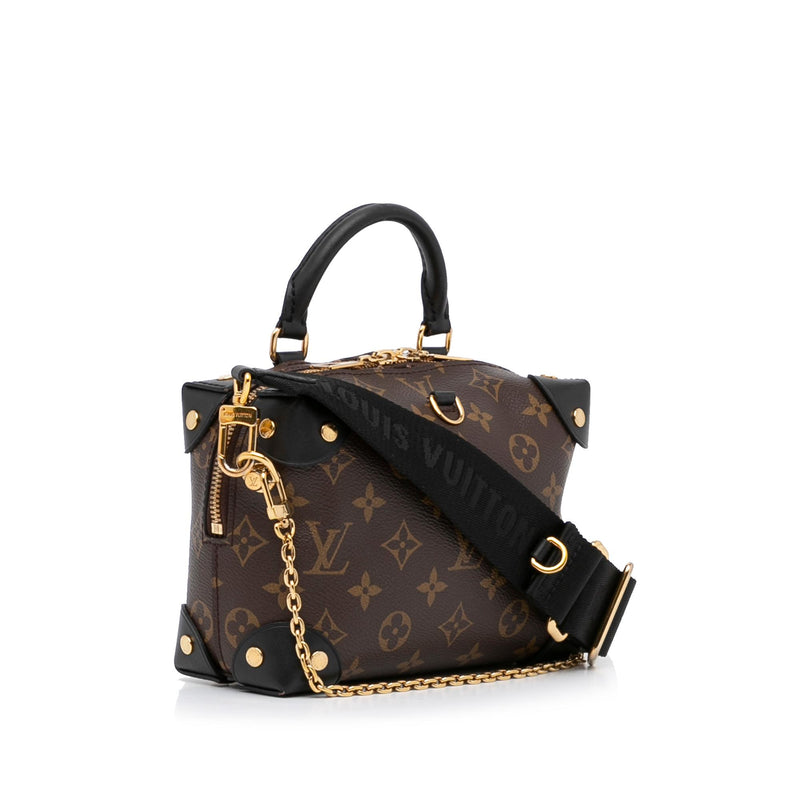 Louis Vuitton Petite Malle Souple Handbag Monogram Black