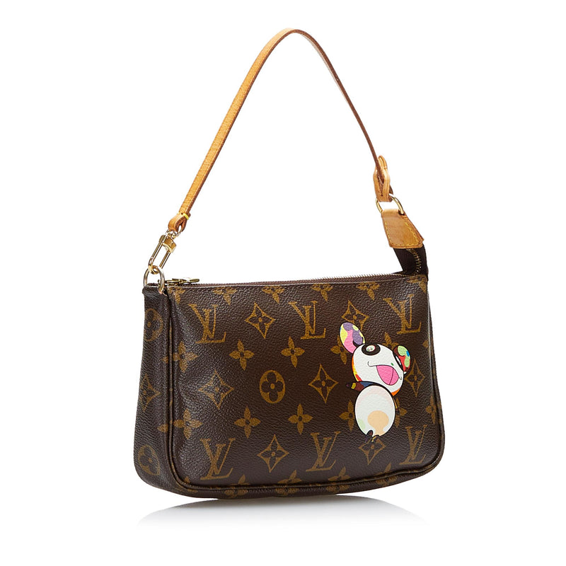 Louis Vuitton, Bags, New Louis Vuitton Monogram Panda Takashi Murakami  Pochette Accessories Bag
