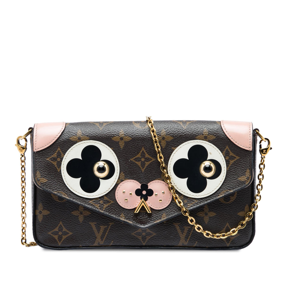 Louis Vuitton Monogram Pochette Felicie Valentine Dog
