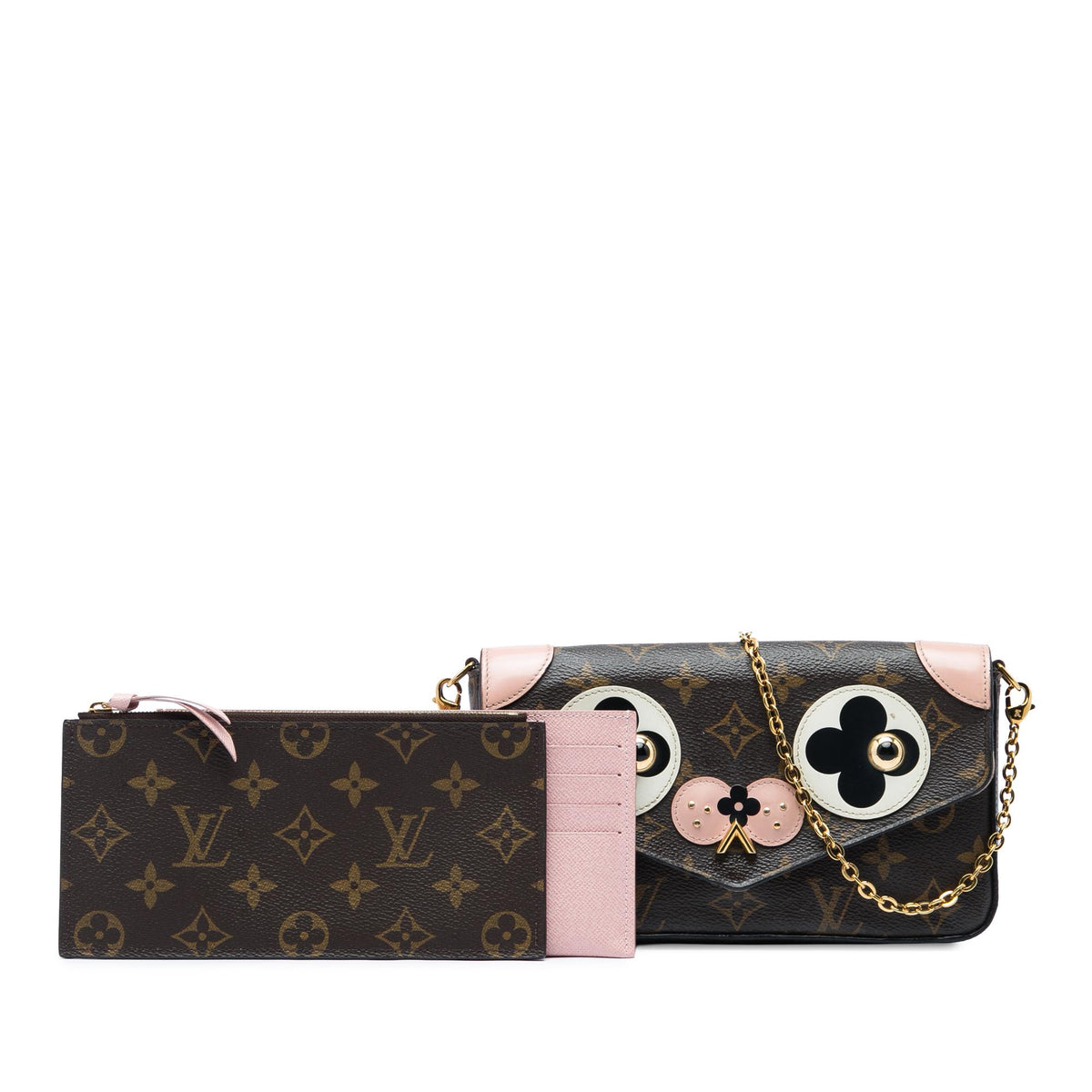 Louis Vuitton Monogram Pochette Felicie Valentine Dog