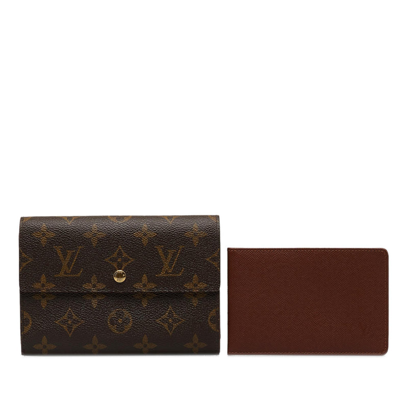 Louis Vuitton Monogram Porte Tresor Etui Papier Wallet (SHG-eiwBJb)