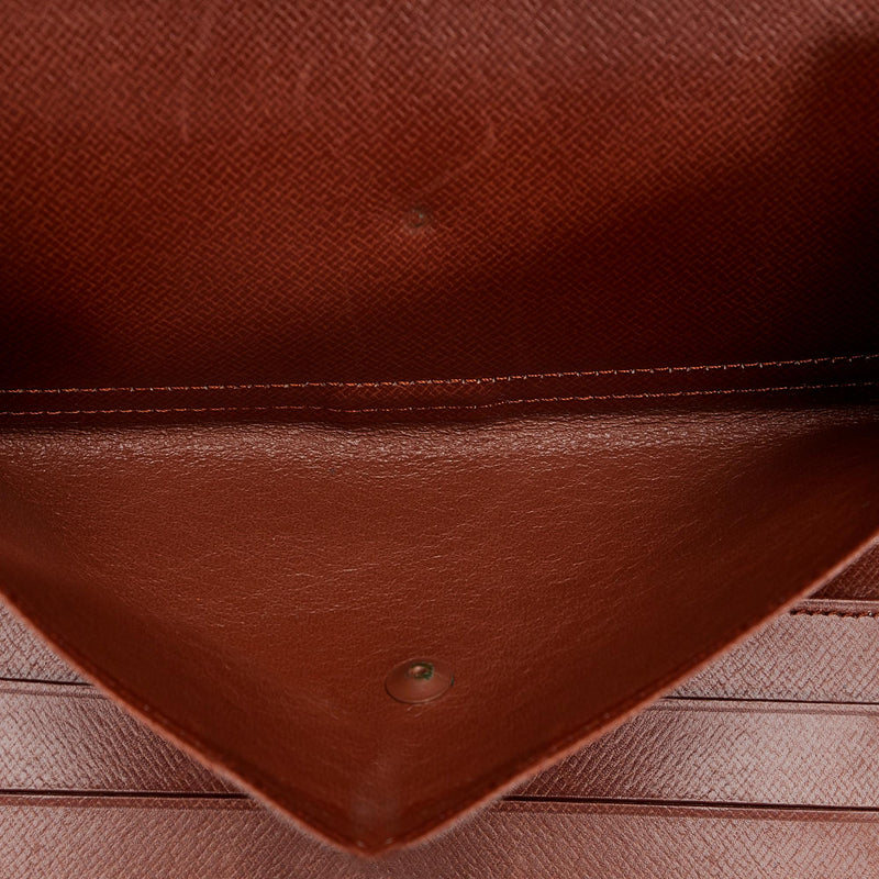 Authentic Louis Vuitton Red EPI Leather Porte-Tresor International Wallet