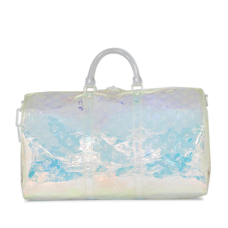 Louis Vuitton Keepall Bandouliere By Virgil Abloh In Green And Blue Leather