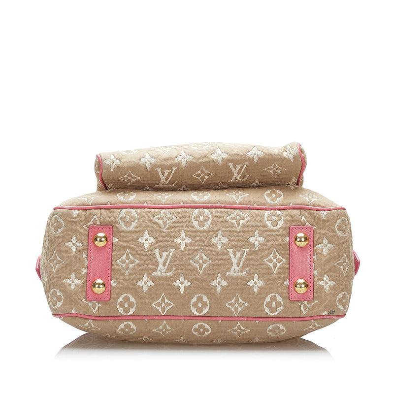 Louis Vuitton Monogram Sabia Cabas MM M93496 Handbag Tan Pink 