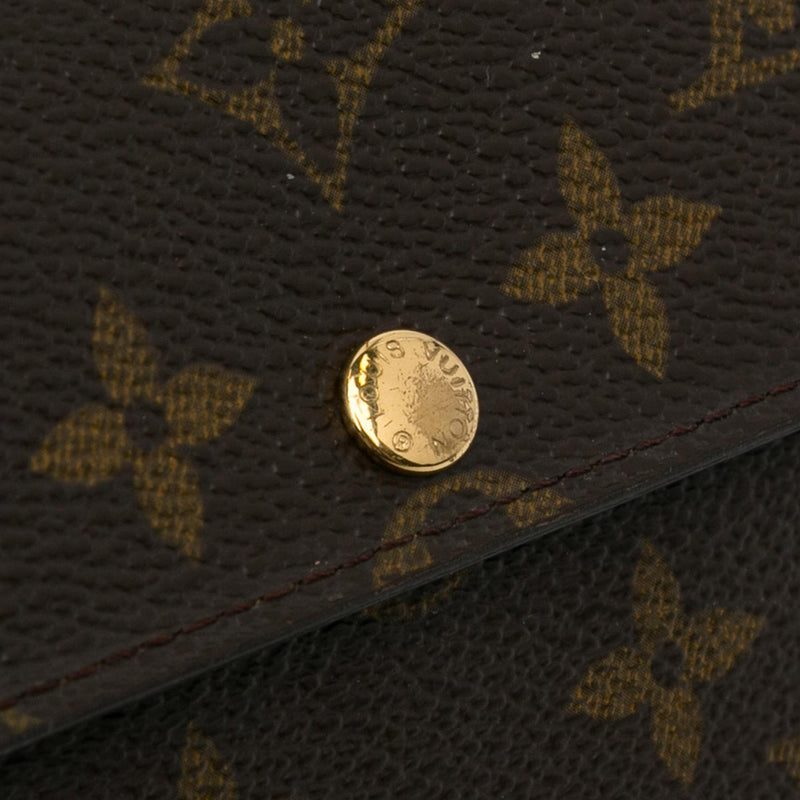 Louis Vuitton Monogram Sarah Long Wallet (SHG-mNM8gf)