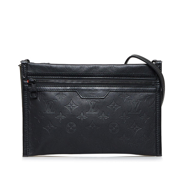 Pre-owned Louis Vuitton Monogram Galaxy Alpha Messenger Bag In Black