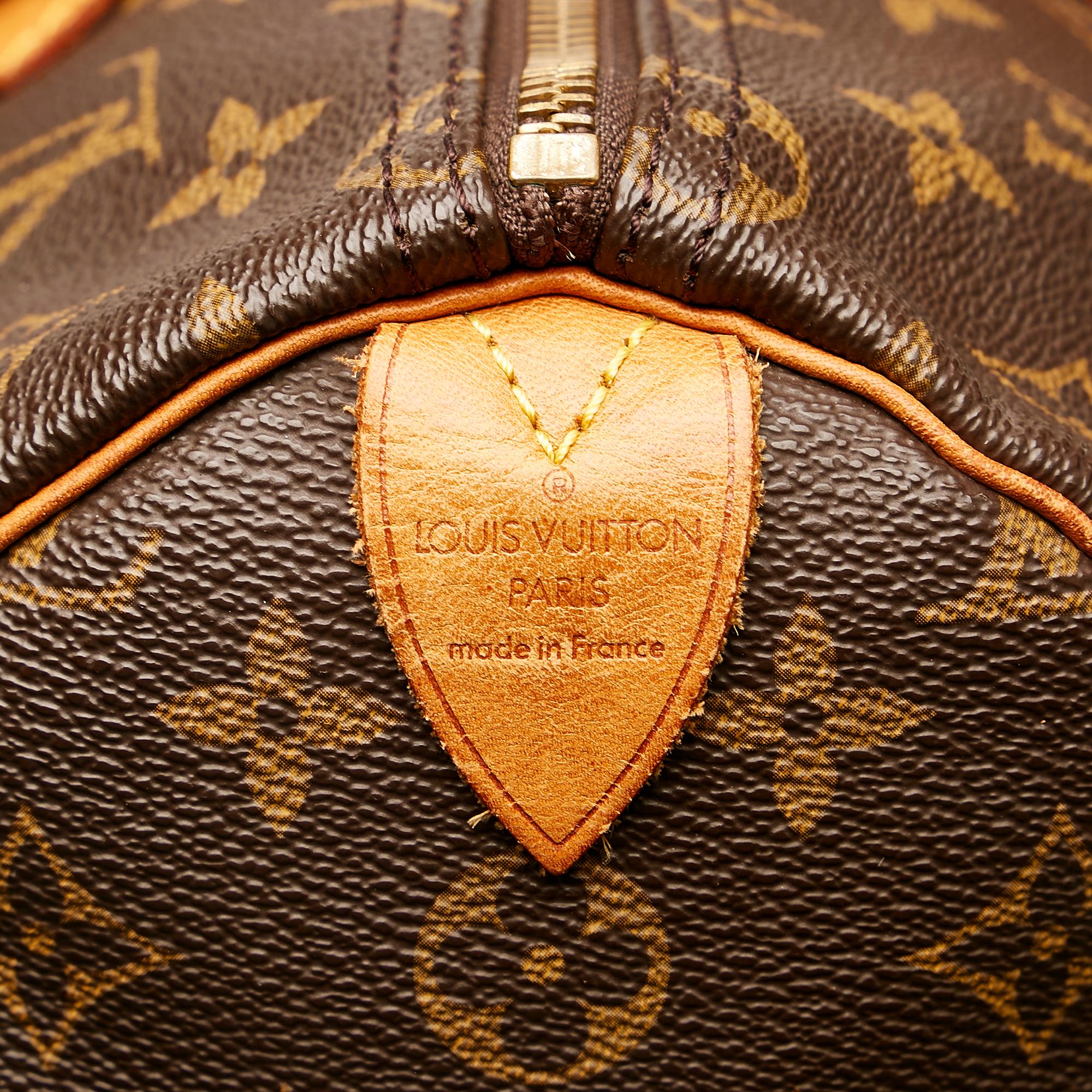 Louis Vuitton Monogram Speedy 35 (SHG-35556)