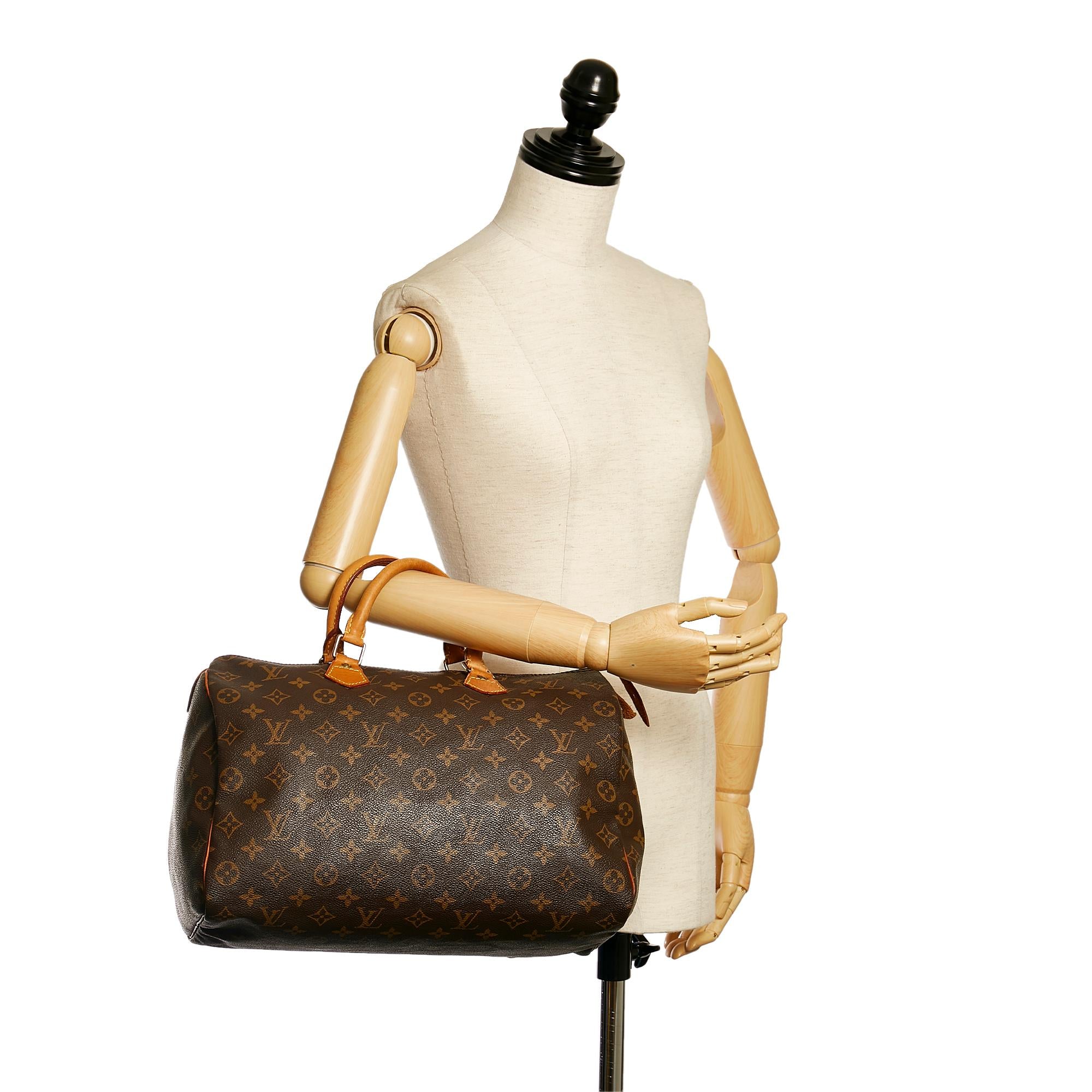 Louis Vuitton Monogram Speedy 35 (SHG-35556)