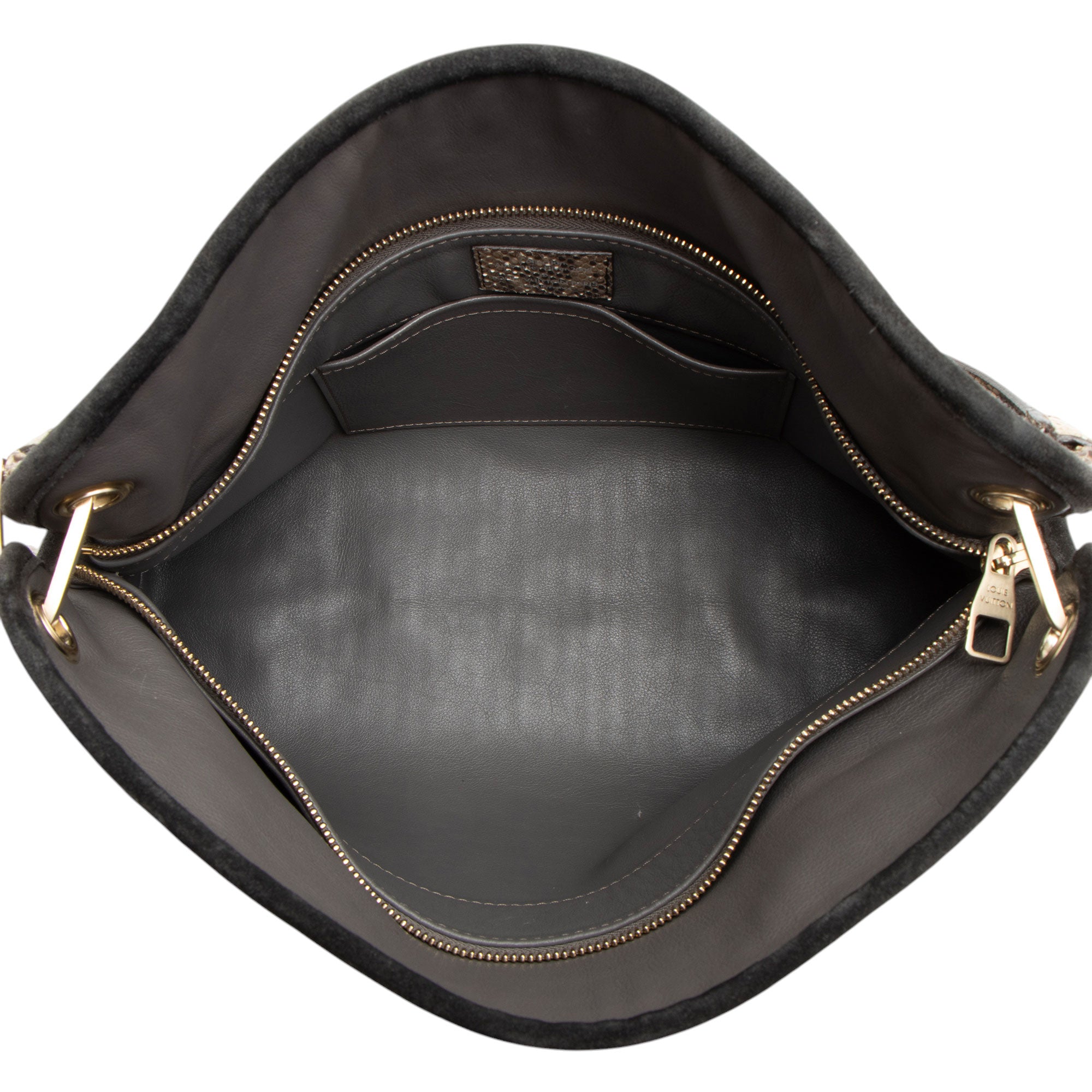 Louis Vuitton Monogram Embossed Suede Python Wish Bag