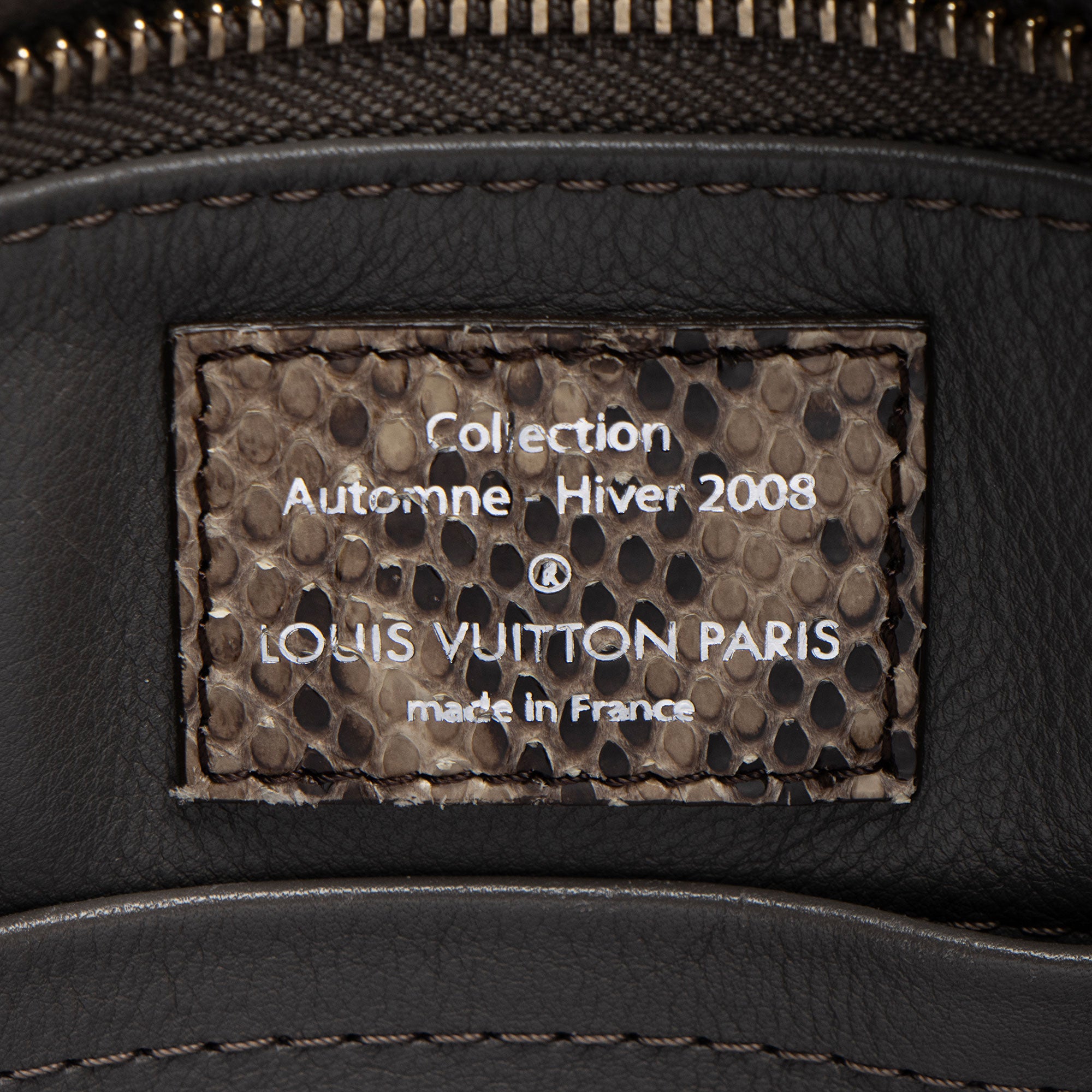 Louis Vuitton Monogram Embossed Suede Python Wish Bag