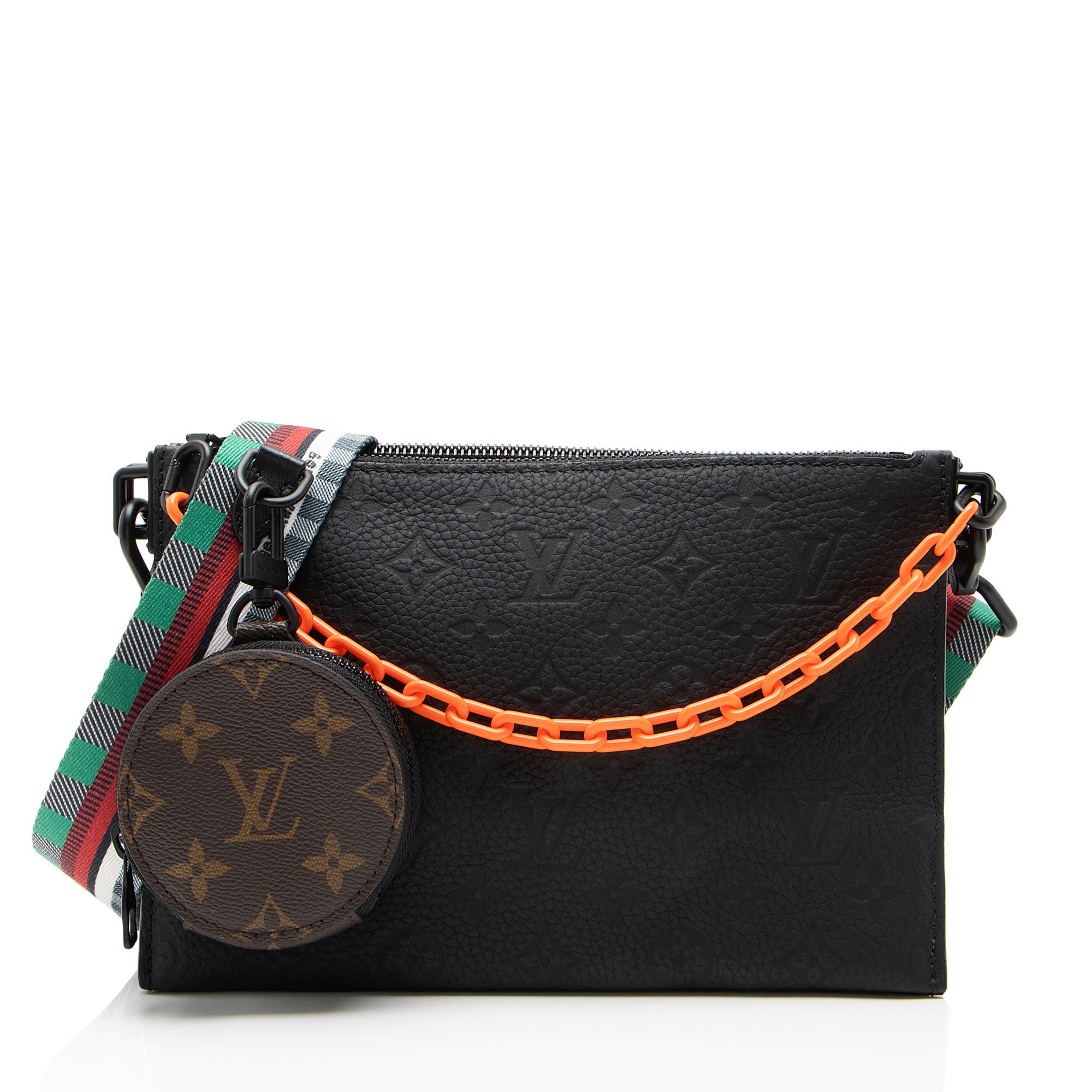 Louis Vuitton Monogram Taurillon In The Loop Trio Pouch