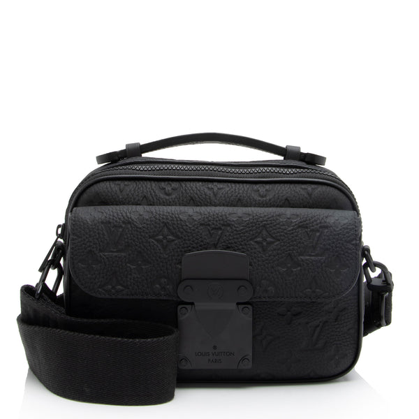Louis Vuitton Monogram Taurillon Leather S Lock Messenger Bag (SHF-AzeZUq)