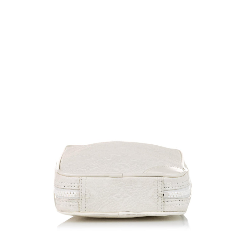 Louis Vuitton Taurillon Utility Side Bag Monogram Powder White
