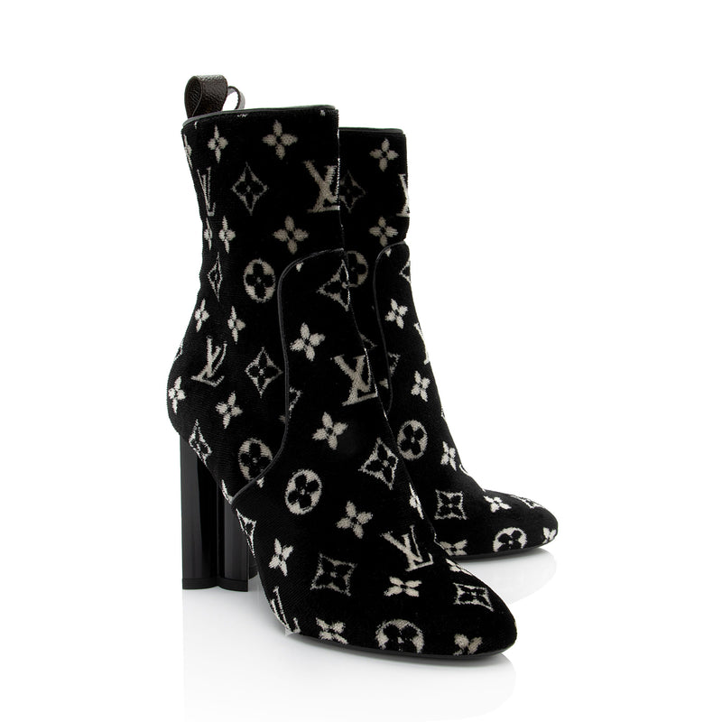 Louis Vuitton - Authenticated Ankle Boots - Cloth Black for Women, Good Condition
