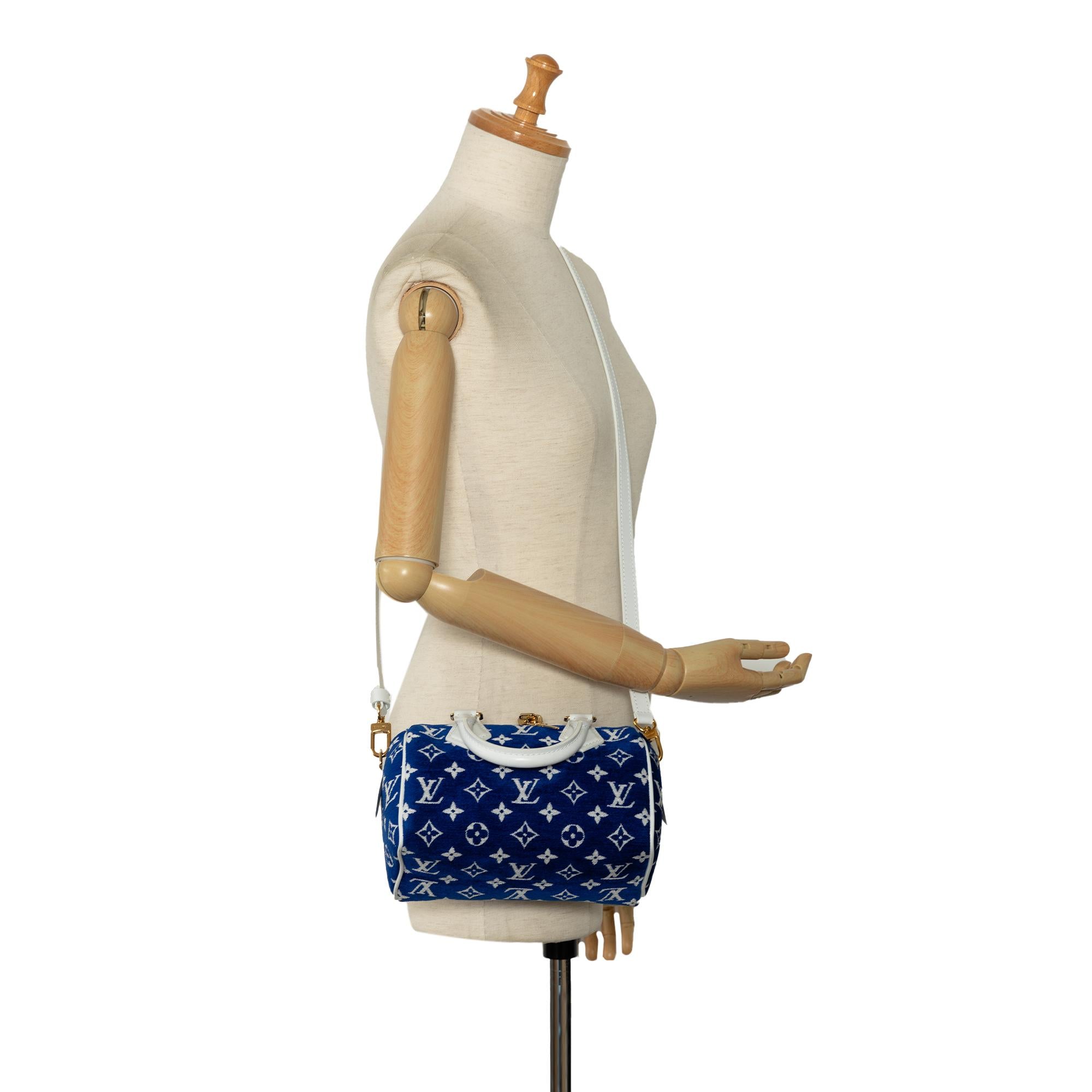 Louis Vuitton Monogram Velvet Speedy Bandouliere 20 (SHG-ZOc8cW)