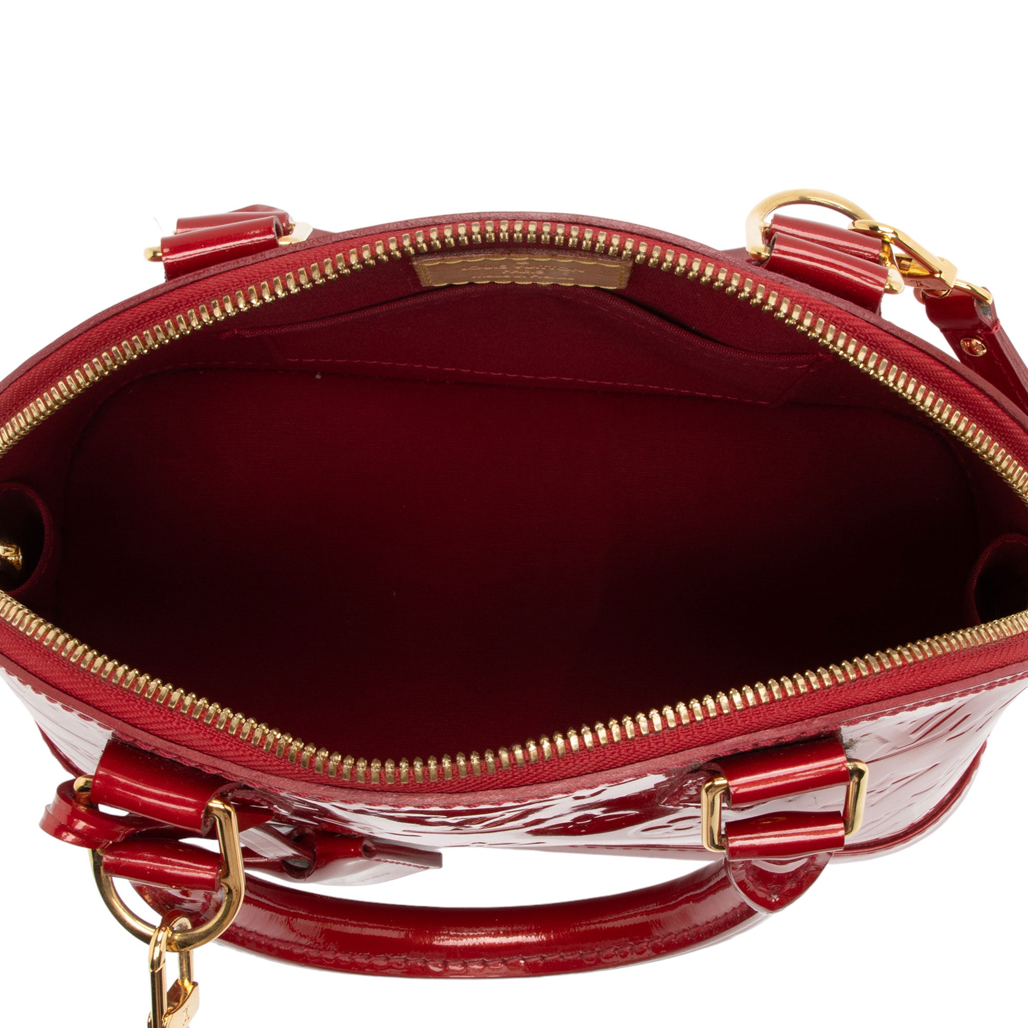 Louis Vuitton Monogram Vernis Alma BB Satchel (SHF-vVmwfj)