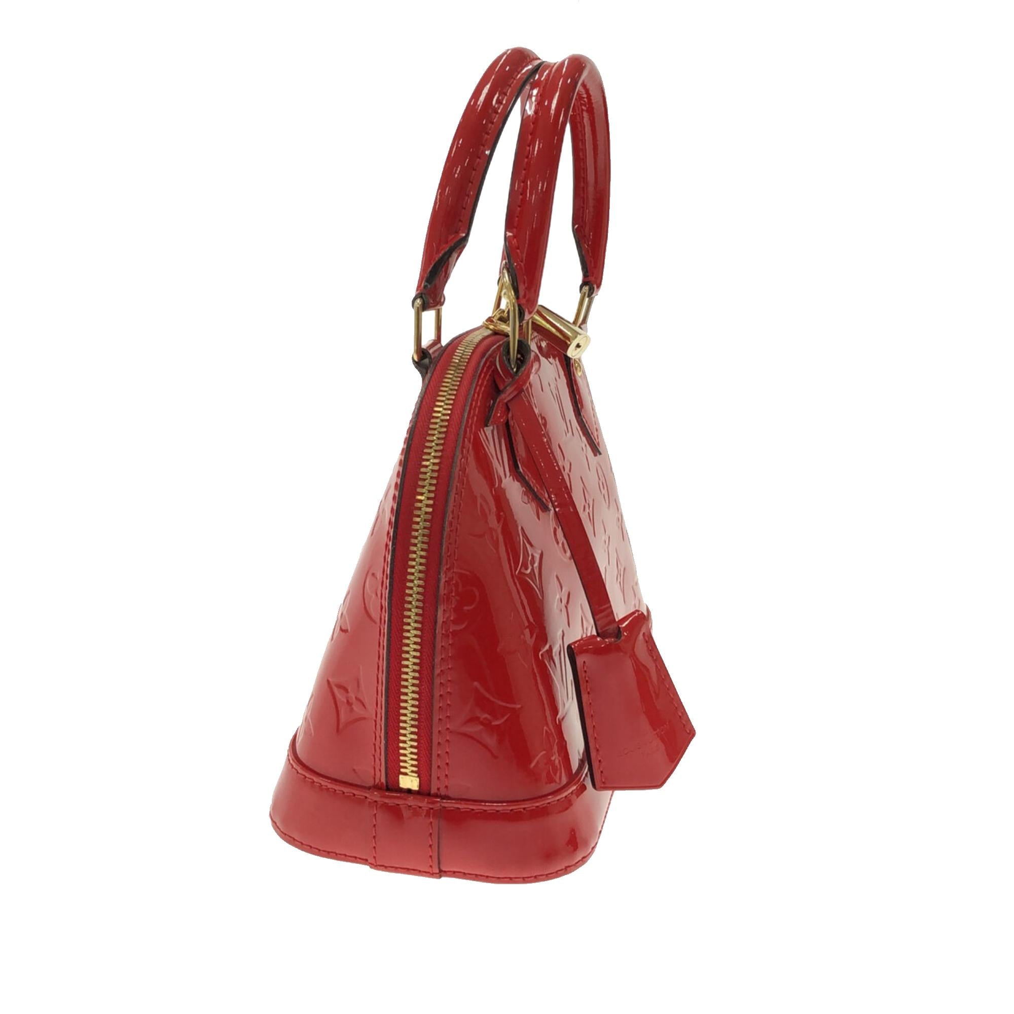 Louis Vuitton Monogram Vernis Alma BB (SHG-dJprRU)