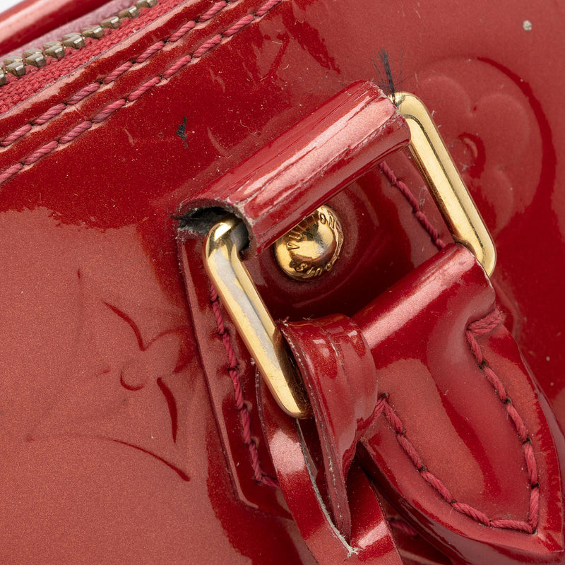 Louis Vuitton Red Monogram Vernis Alma GM Bag Leather Patent