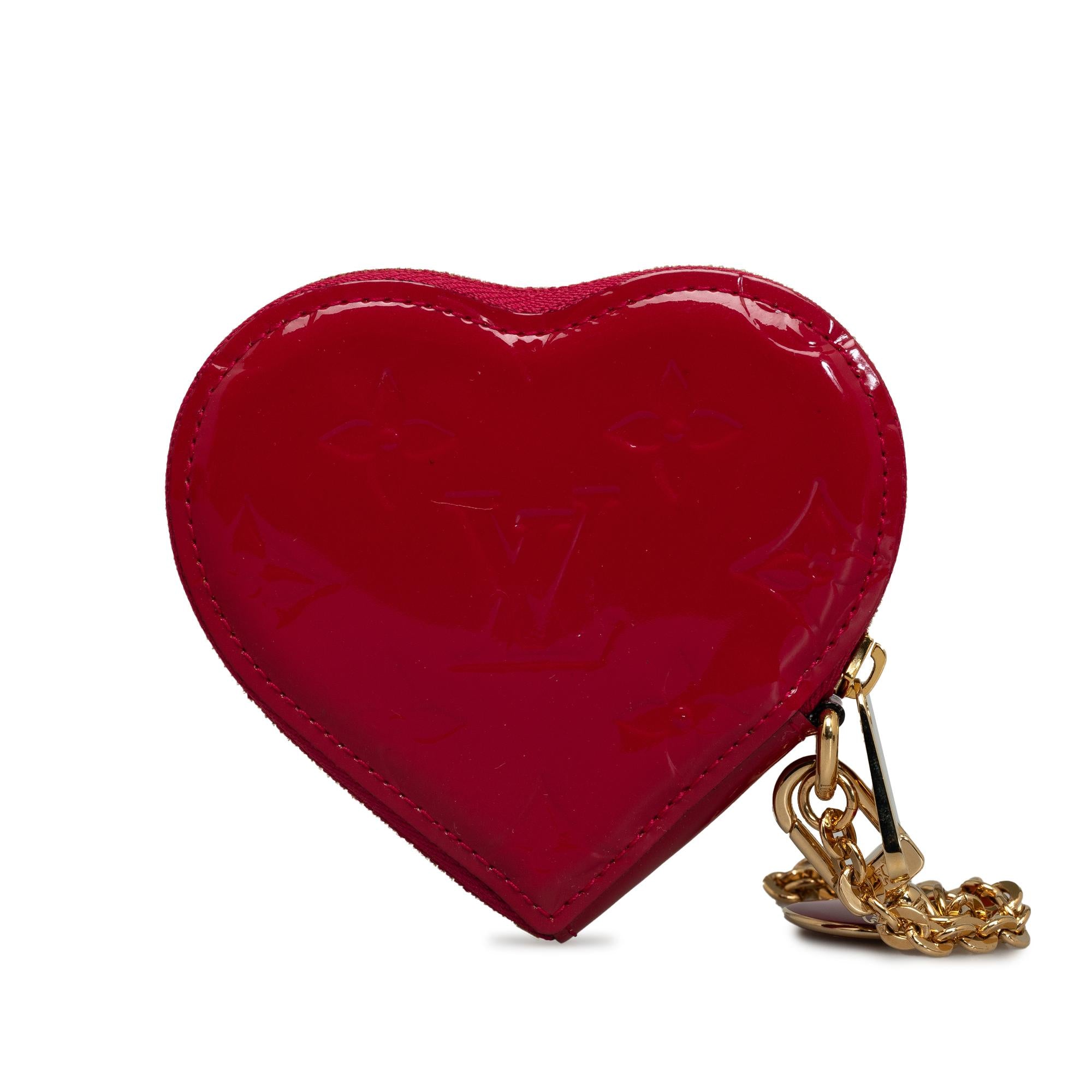 Louis Vuitton Monogram Vernis Heart Coin Purse (SHG-7JYdr7)