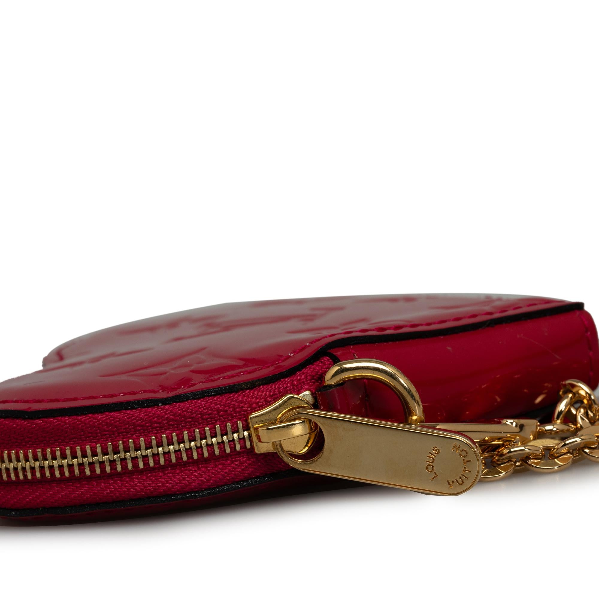 Louis Vuitton Monogram Vernis Heart Coin Purse (SHG-7JYdr7)