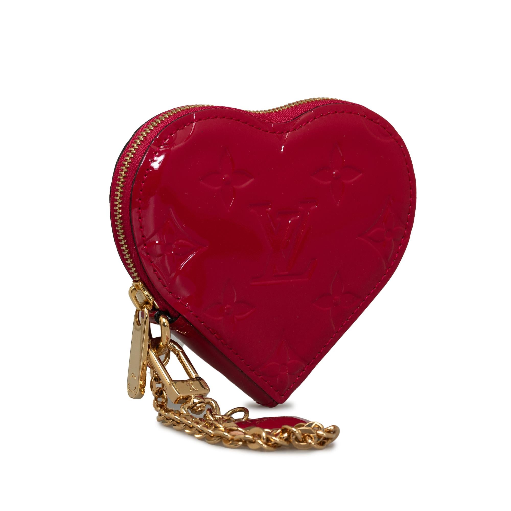 Louis Vuitton Monogram Vernis Heart Coin Purse (SHG-7JYdr7)