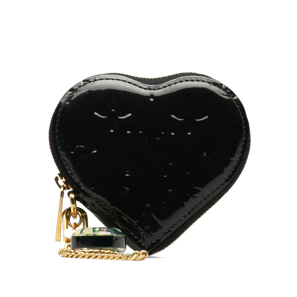 Louis Vuitton Monogram Vernis Heart Coin Purse (SHG-gdCCOK)