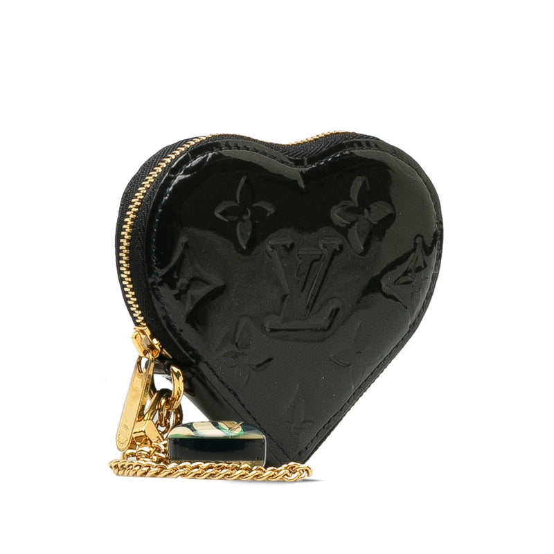 Louis Vuitton Monogram Vernis Heart Coin Purse (SHG-gdCCOK)