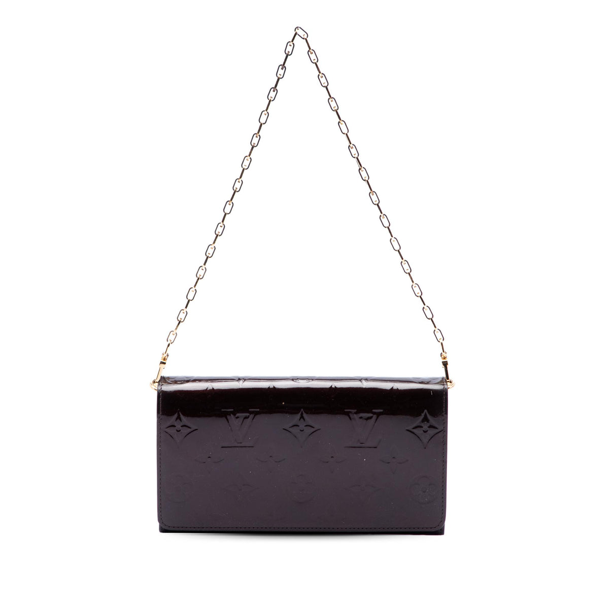 Louis Vuitton Monogram Vernis Portefeuille Sarah Chain Wallet
