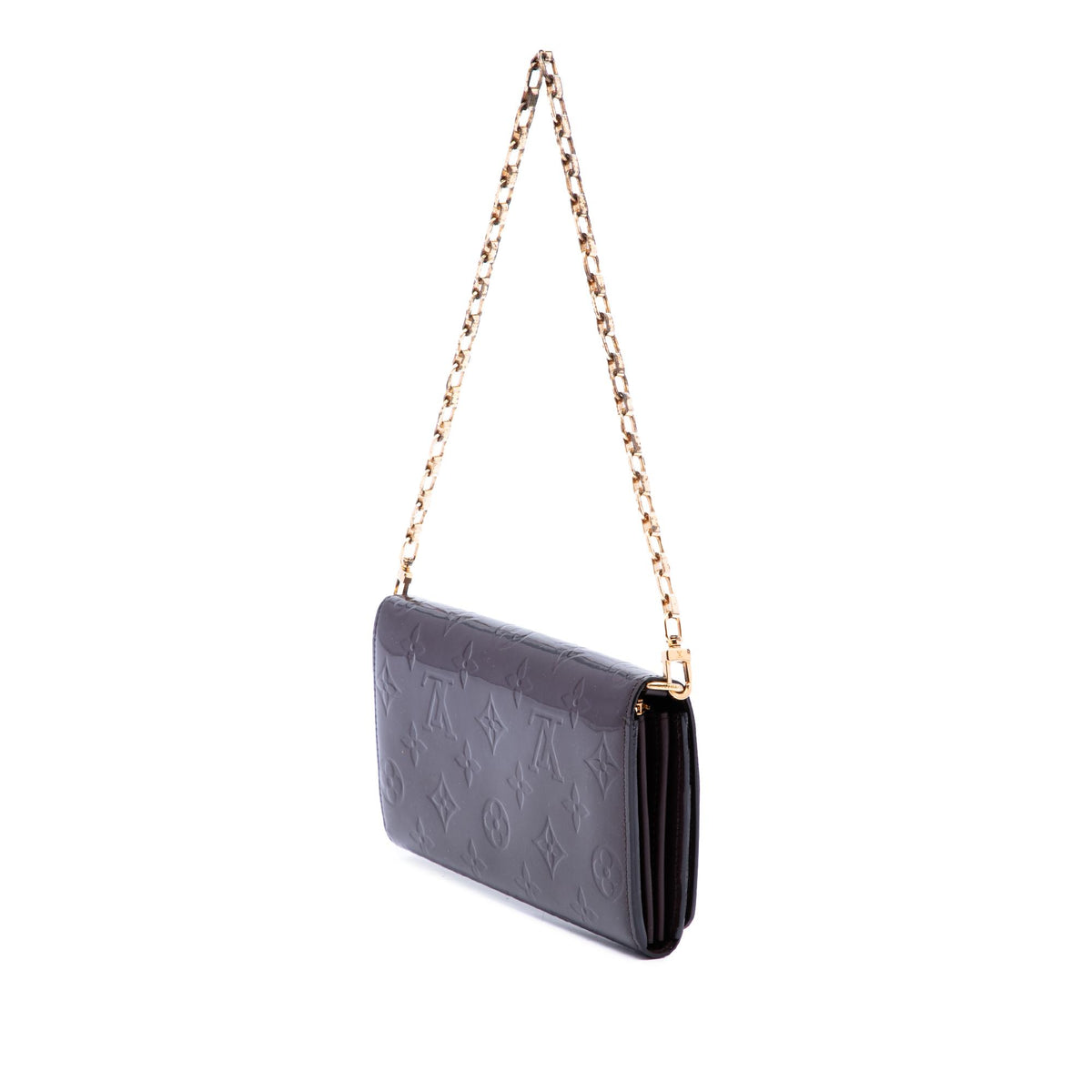 Louis Vuitton Monogram Vernis Portefeuille Sarah Chain Wallet