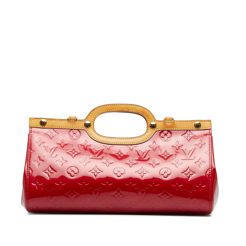 Louis Vuitton Monogram Vernis Roxbury Drive Clutch Bag-Red