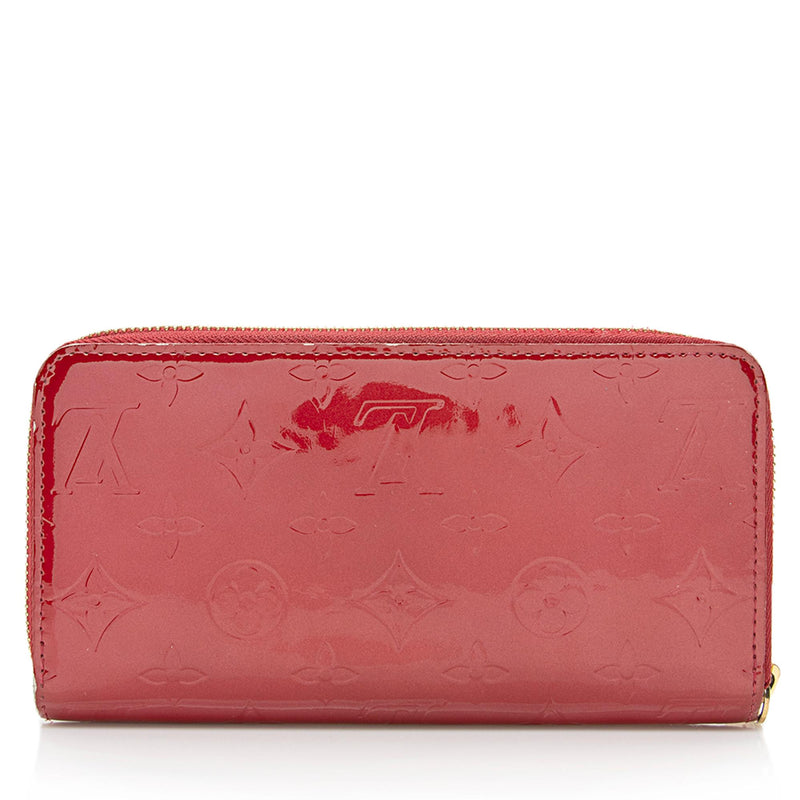 lv red monogram wallet