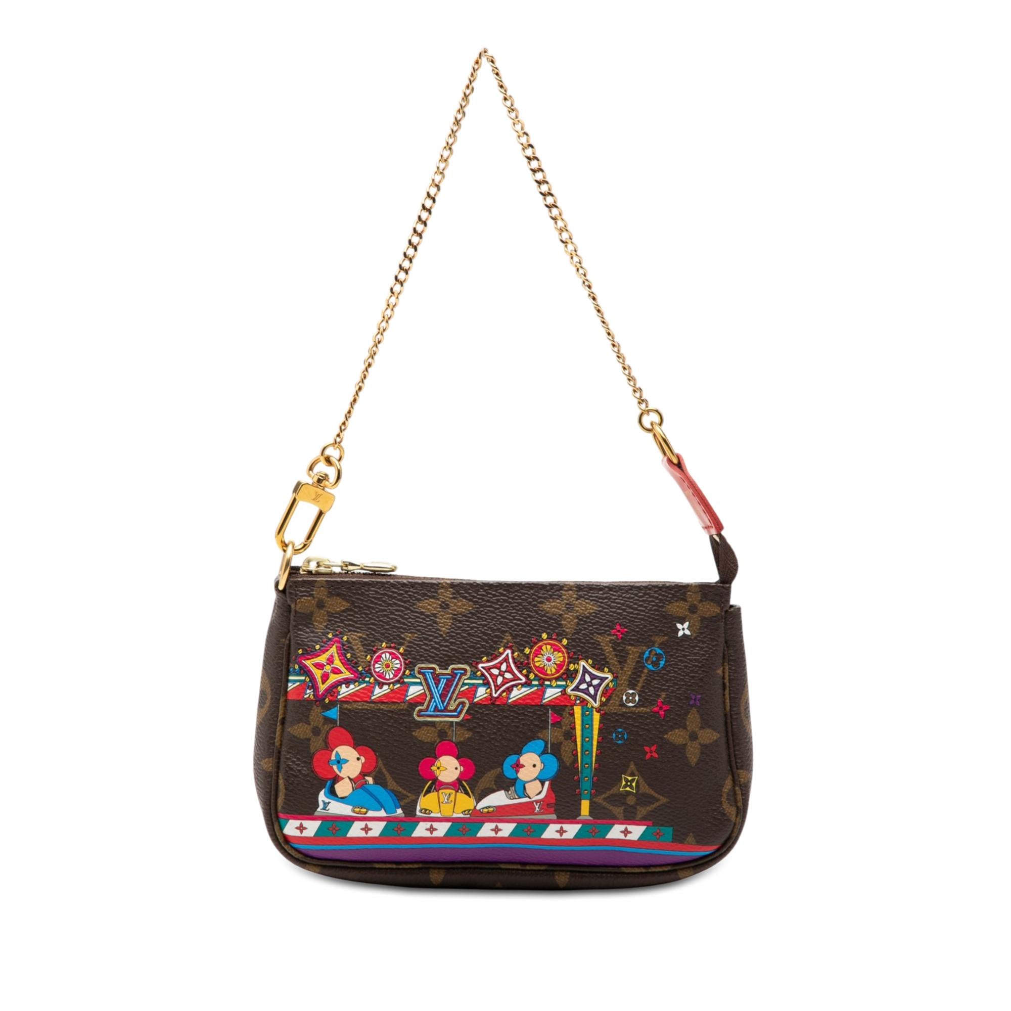 Louis Vuitton Monogram Vivienne Christmas Mini Pochette Accessoires
