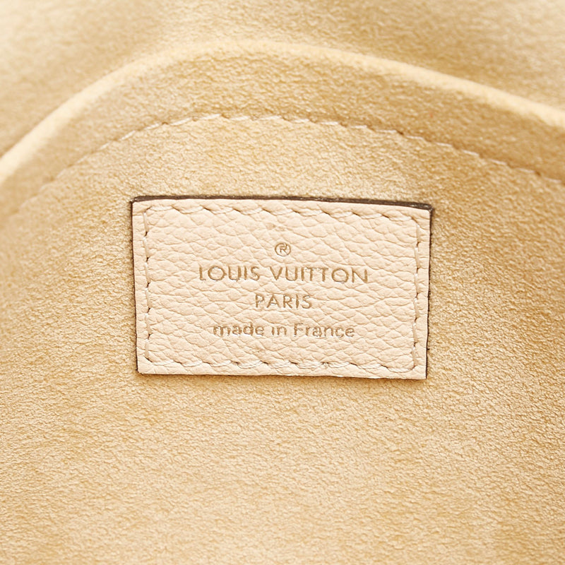 Louis Vuitton Mylockme Handbag Flower Embellished Leather BB Neutral 443856