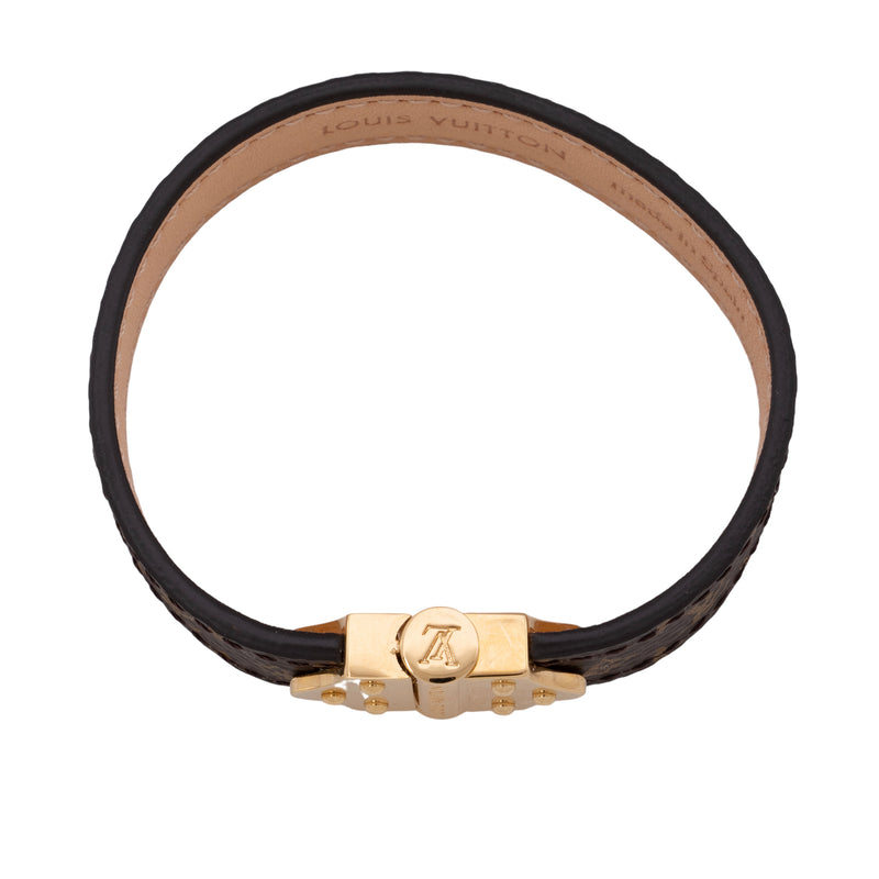 Louis Vuitton Nano Monogram Canvas Spirit Bracelet (SHF-tvONxy