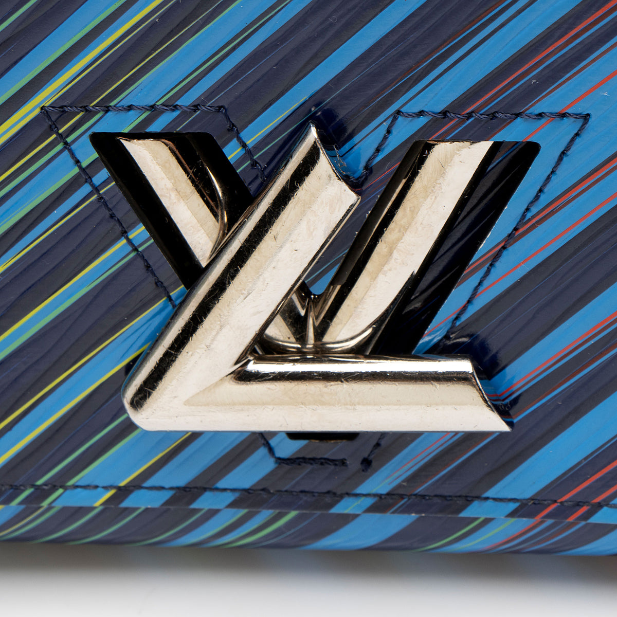 Louis Vuitton Patent Epi Leather Rainbow Twist Chain Wallet