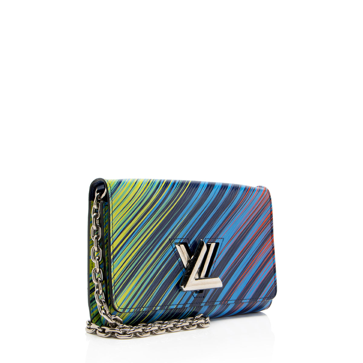 Louis Vuitton Patent Epi Leather Rainbow Twist Chain Wallet