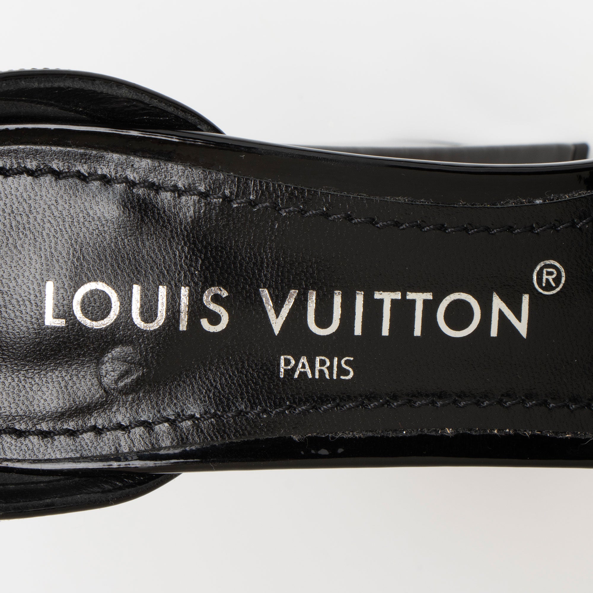 Louis Vuitton Patent Leather Fame Platform Sandals - Size 8.5 / 38.5